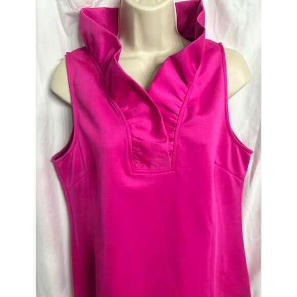 Gretchen Scott Women Vibrant Ballet Core Playful Ruffle V-Neck Pullover Top XL - Picture 2 of 7